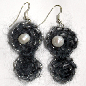 Double Cup Earrings With Pearls