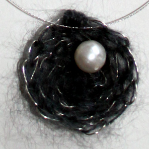 Single Cup Necklace with Pearls