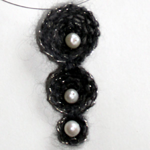 Triple Cup Pendant with Pearls
